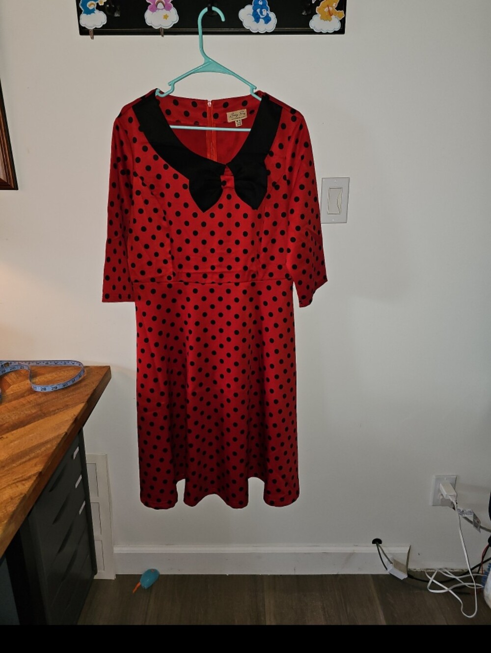 Lindy Bop red and black retro rockabilly dress 2xl
